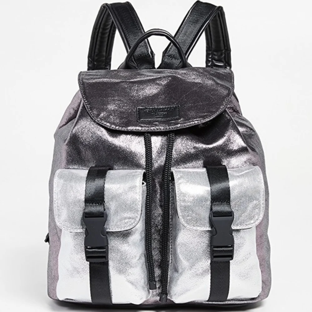 NWT, Kendall + Kylie Metallic Lex Foiled Backpack